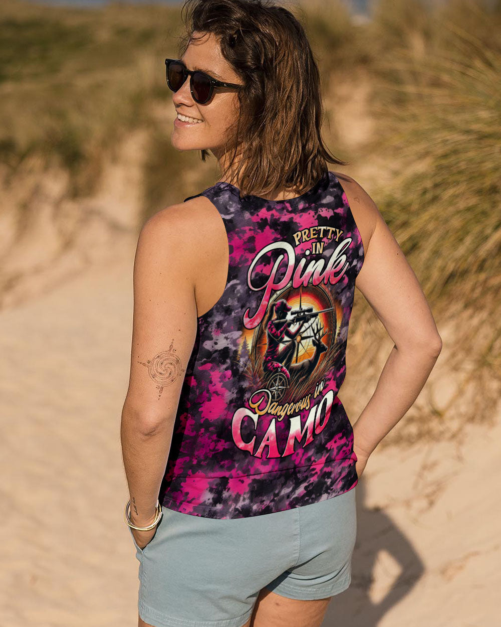 BLISSCORNERS (HOT DEAL) PRETTY IN PINK HUNTING ALL OVER PRINT