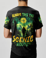 BLISSCORNERS ALWAYS TAKE THE SCENIC ROUTE BIGFOOT ALL OVER PRINT