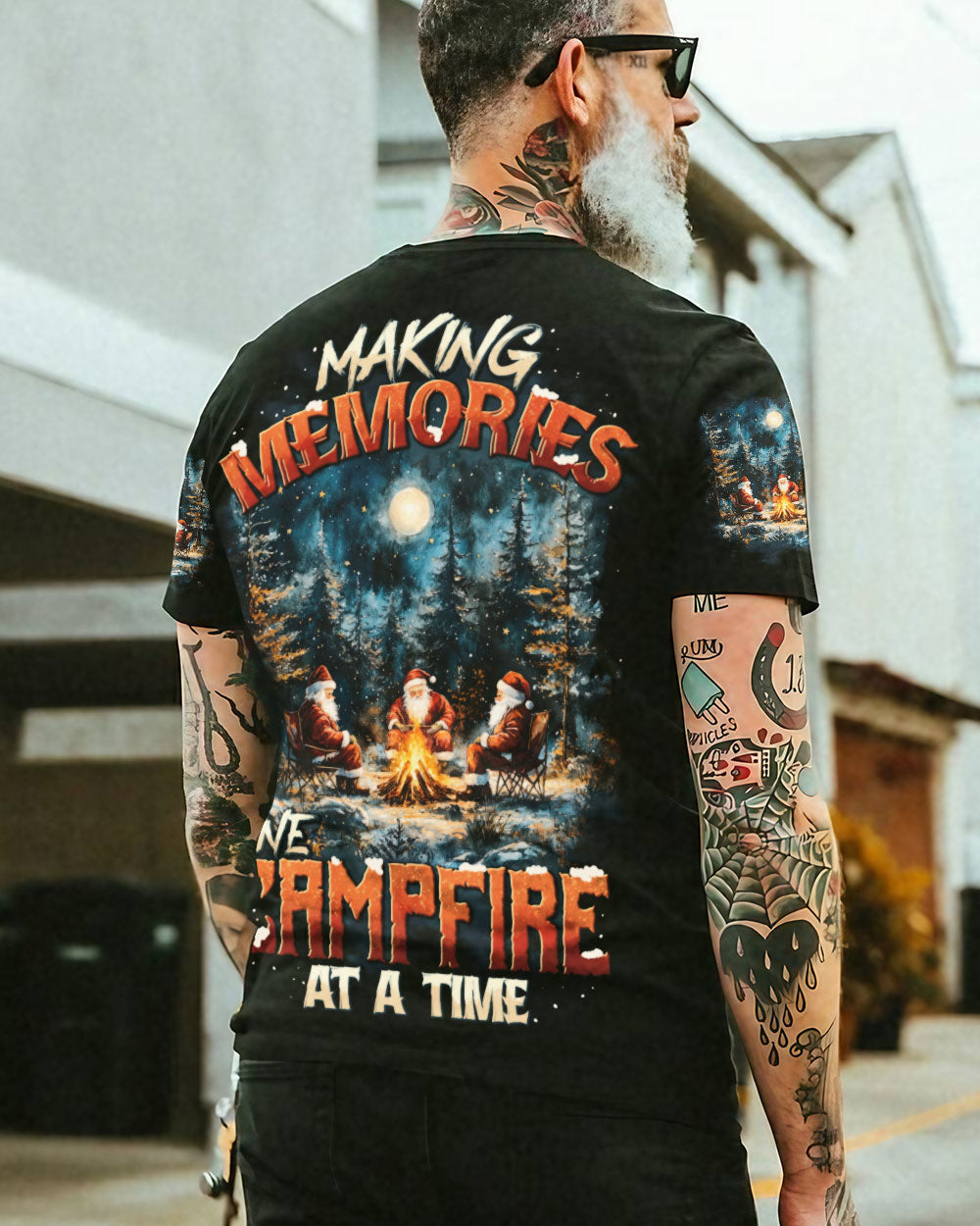 BLISSCORNERS MAKING MEMORIES ONE CAMPFIRE AT A TIME CHRISTMAS ALL OVER PRINT