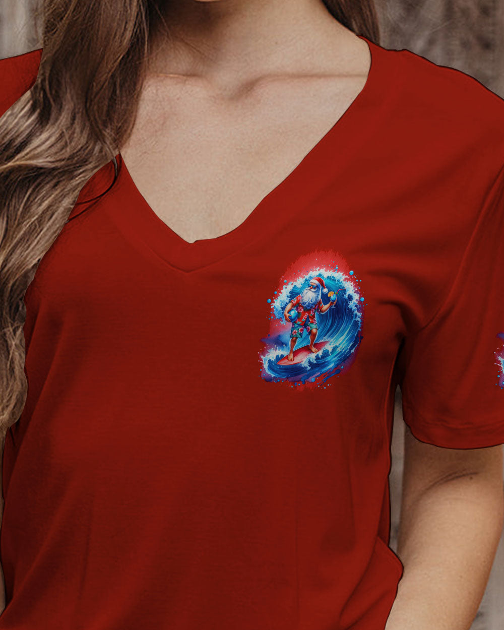 BLISSCORNERS SANDY CLAUS IS COMING TO TOWN CHRISTMAS ALL OVER PRINT