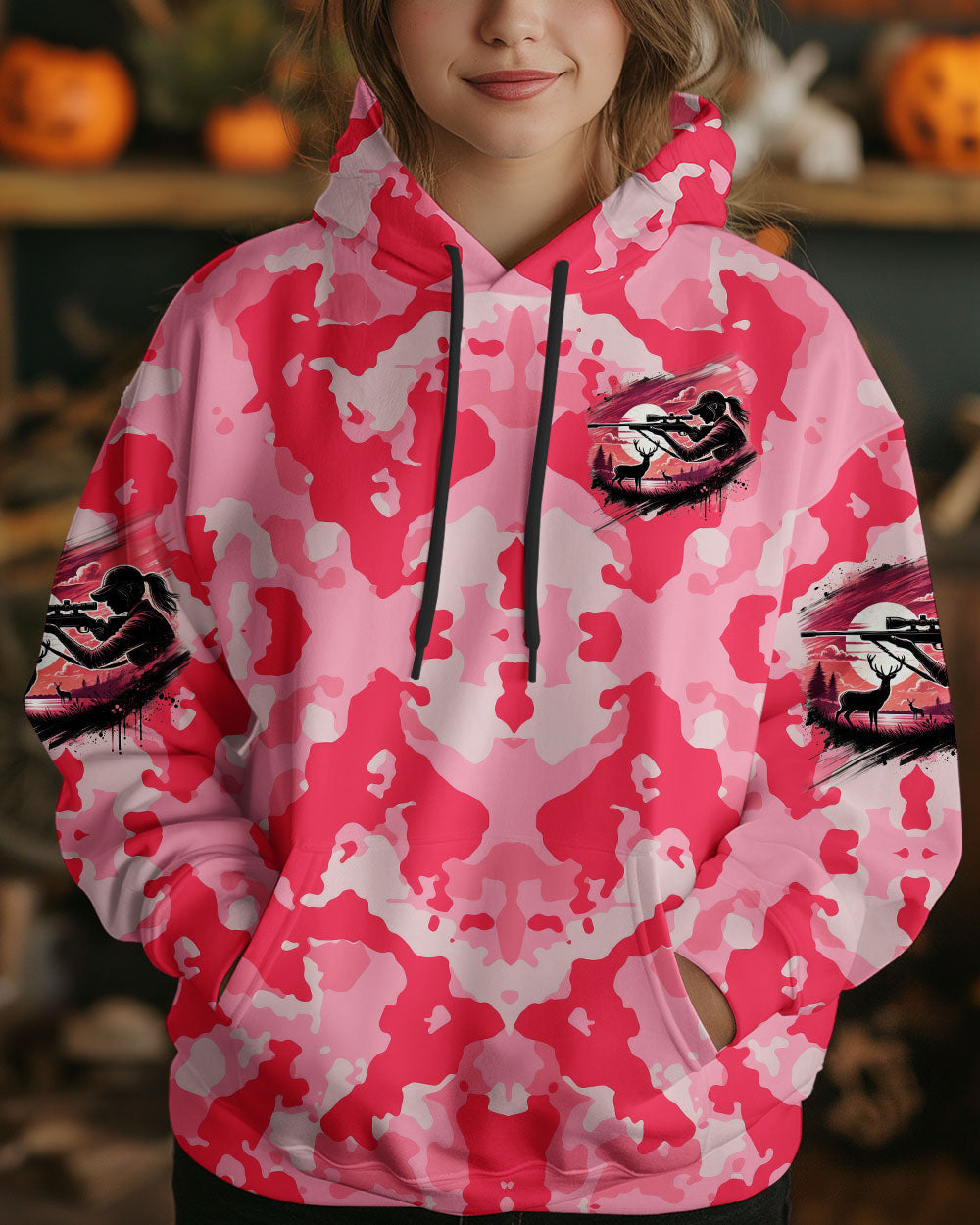 BLISSCORNERS GIRLS HUNT TOO ONLY PRETTIER CAMO ALL OVER PRINT