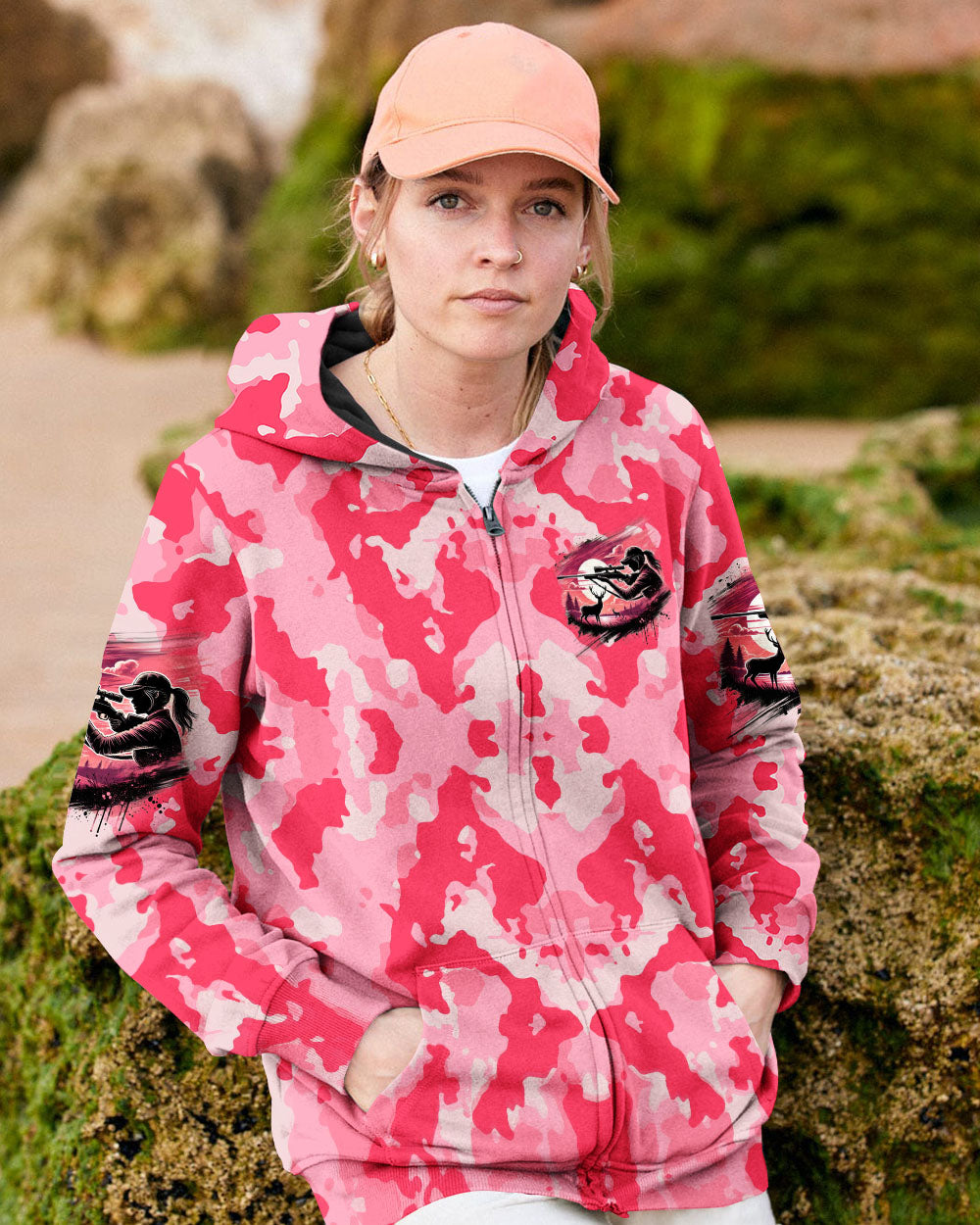 BLISSCORNERS GIRLS HUNT TOO ONLY PRETTIER CAMO ALL OVER PRINT