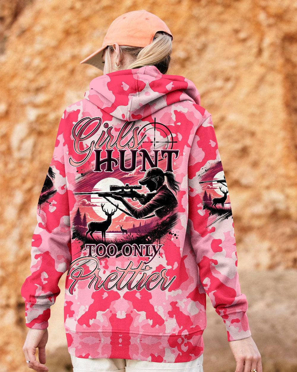 BLISSCORNERS GIRLS HUNT TOO ONLY PRETTIER CAMO ALL OVER PRINT