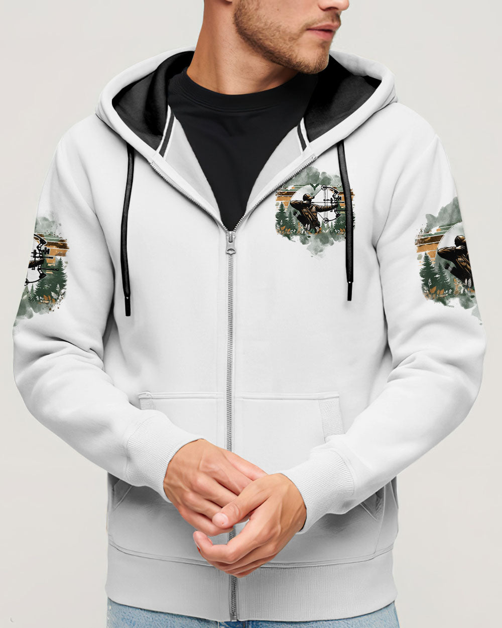 BLISSCORNERS BORN TO HUNT FORCED TO WORK ALL OVER PRINT