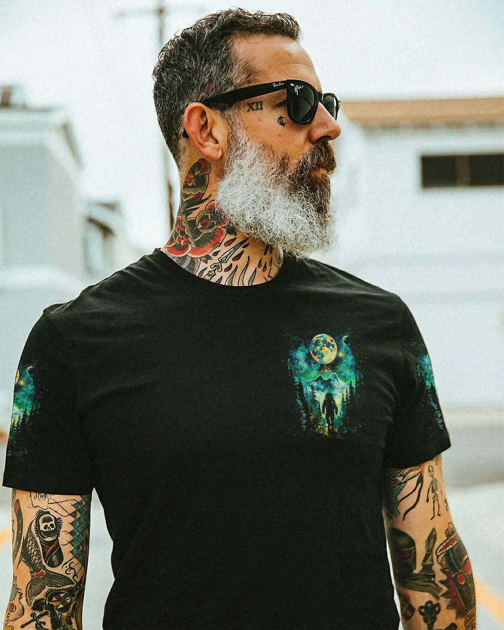 BLISSCORNERS AND INTO THE FOREST I GO BIGFOOT ALL OVER PRINT