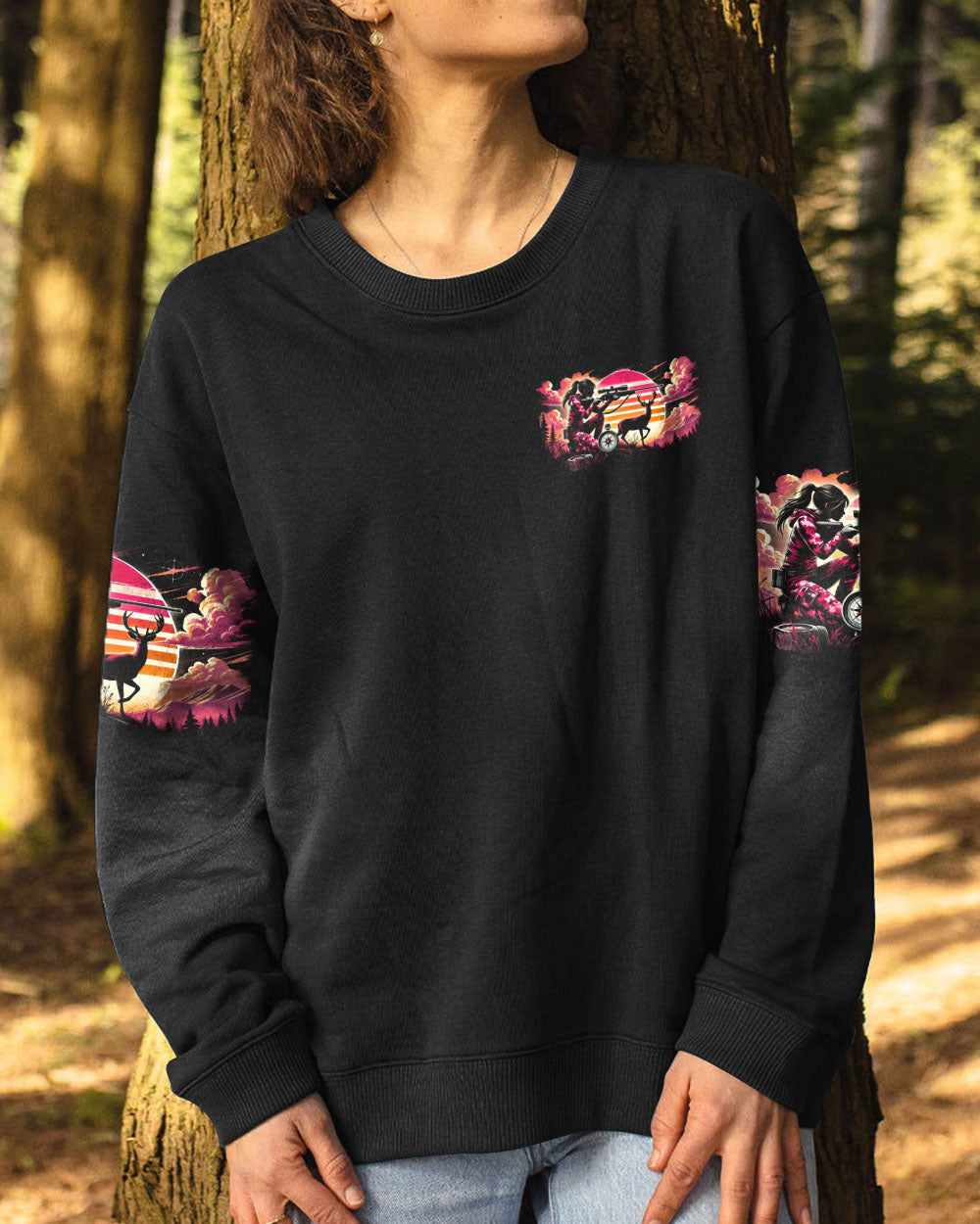BLISSCORNERS GIRLS MAKE HUNTING LOOK GOOD ALL OVER PRINT