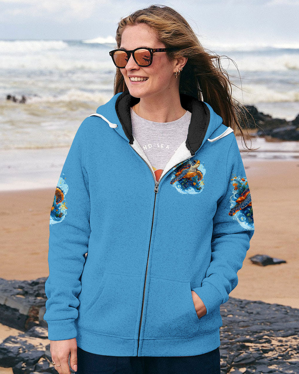 BLISSCORNERS SALTWATER HEALS EVERYTHING TURTLE ALL OVER PRINT
