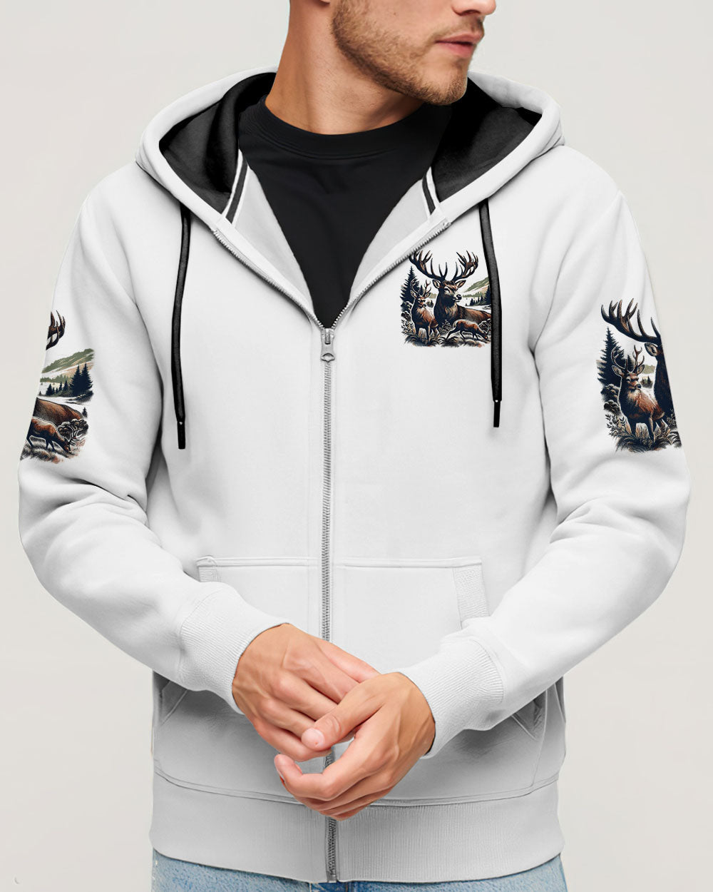 BLISSCORNERS NO BRAGGING UNTIL YOU'RE DRAGGING HUNTING ALL OVER PRINT