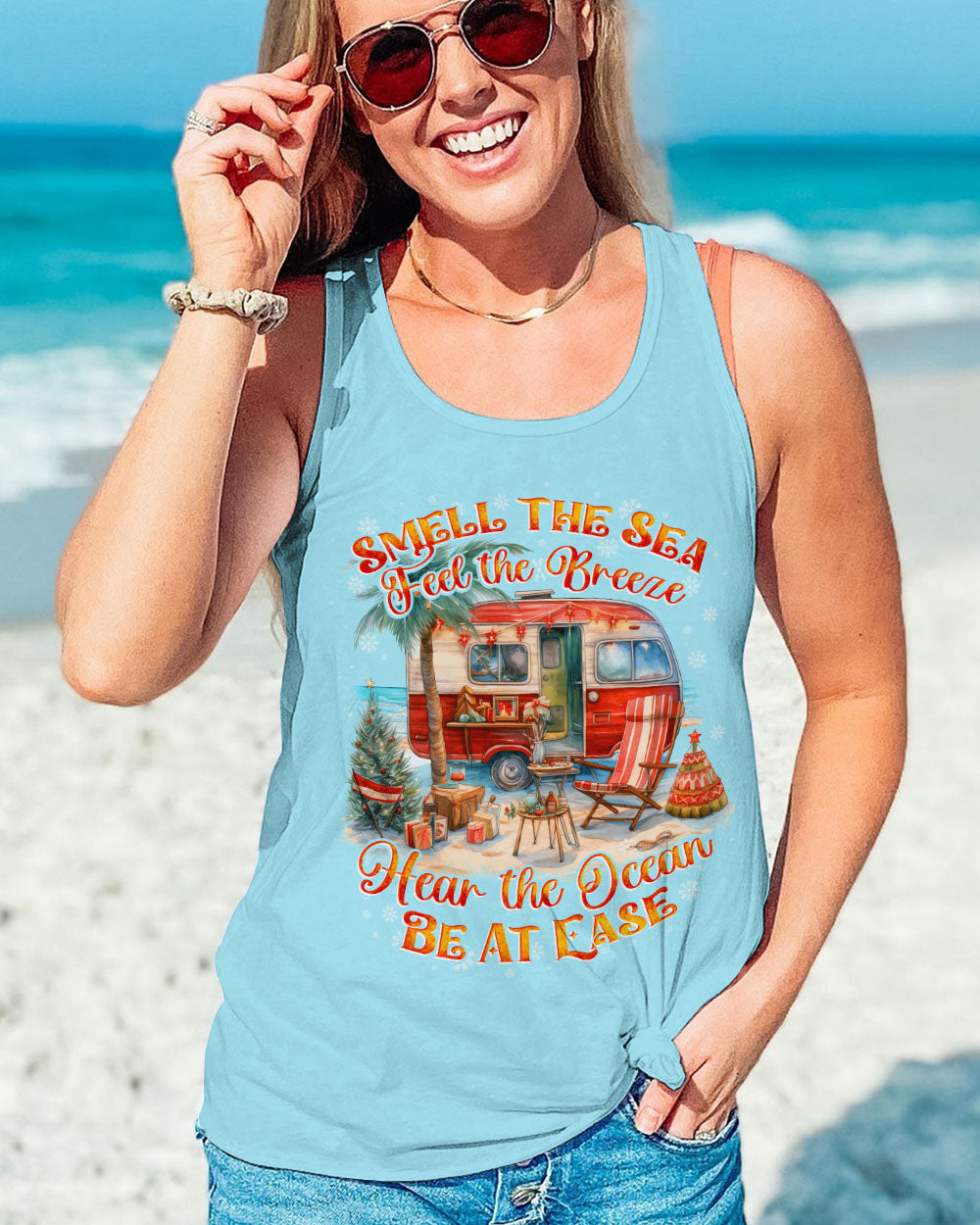 BLISSCORNERS SMELL THE SEA FEEL THE BREEZE CHRISTMAS ALL OVER PRINT
