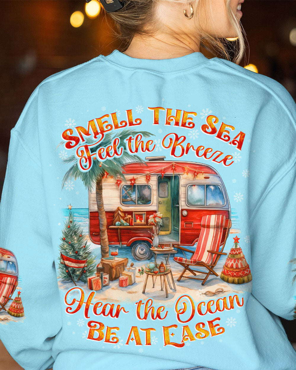 BLISSCORNERS SMELL THE SEA FEEL THE BREEZE CHRISTMAS ALL OVER PRINT