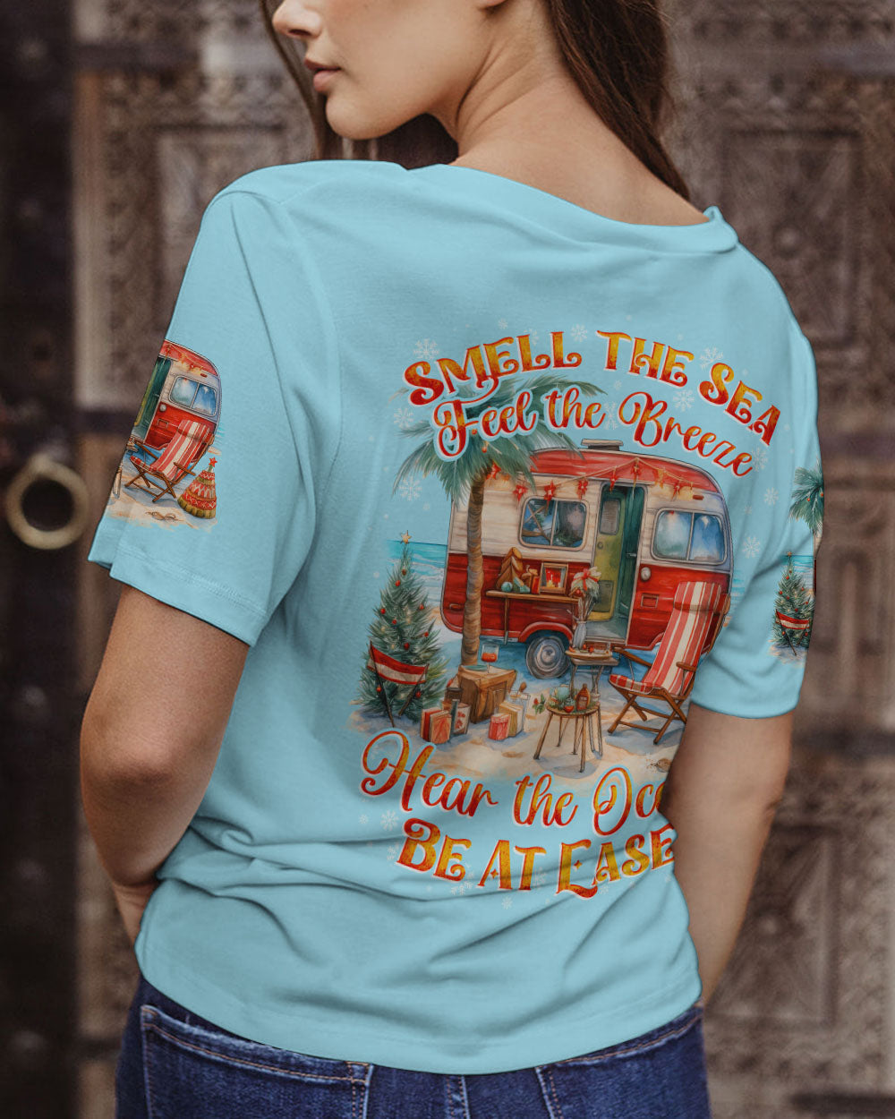 BLISSCORNERS SMELL THE SEA FEEL THE BREEZE CHRISTMAS ALL OVER PRINT