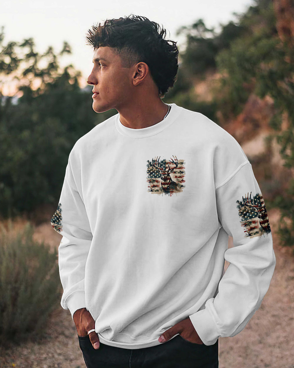 BLISSCORNERS THE CLOSER I GET TO NATURE DEER CAMO ALL OVER PRINT