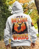 BLISSCORNERS LIFE IS BETTER IN THE WOODS DEER ALL OVER PRINT