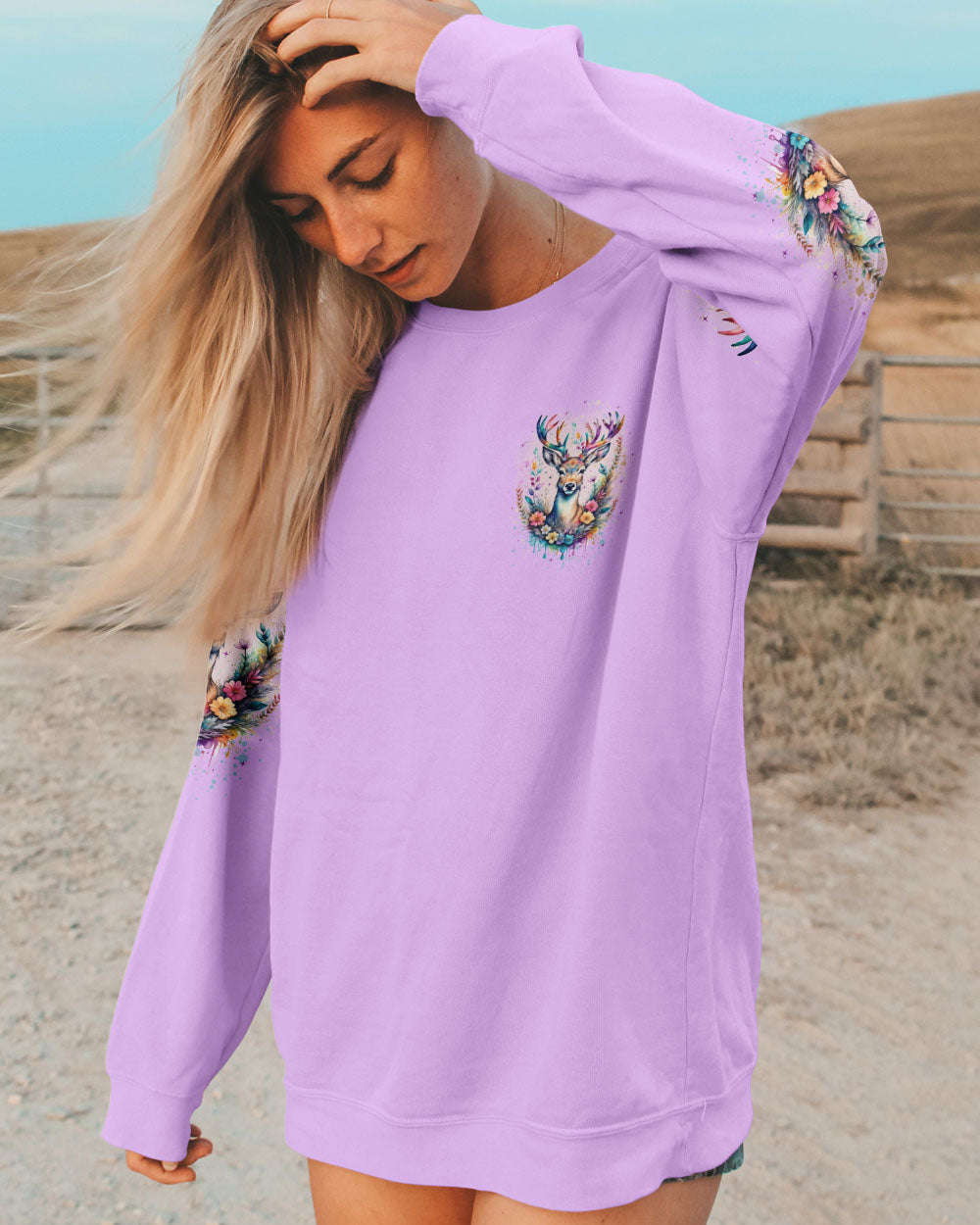 BLISSCORNERS NOT ALL WHO WANDER ARE LOST DEER ALL OVER PRINT