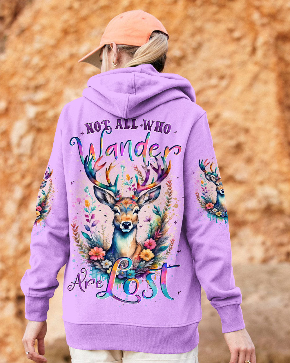 BLISSCORNERS NOT ALL WHO WANDER ARE LOST DEER ALL OVER PRINT