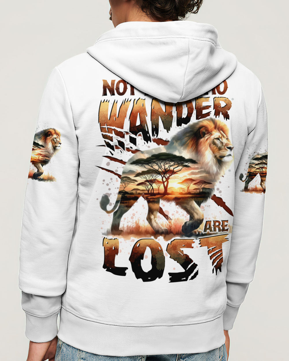 BLISSCORNERS NOT ALL WHO WANDER ARE LOST LION ALL OVER PRINT
