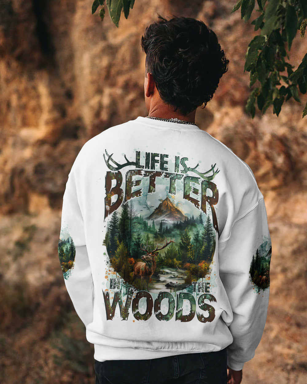 BLISSCORNERS LIFE IS BETTER IN THE WOODS ALL OVER PRINT
