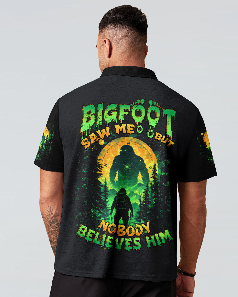 BLISSCORNERS BIGFOOT SAW ME BUT NOBODY BELIEVES HIM ALL OVER PRINT