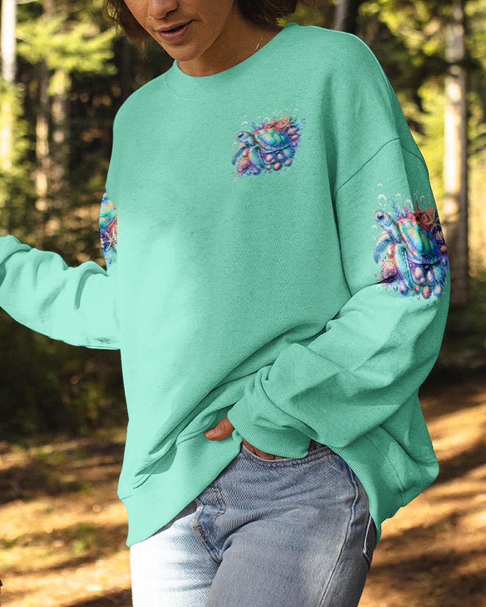 BLISSCORNERS SALTWATER HEALS EVERYTHING TURTLE ALL OVER PRINT