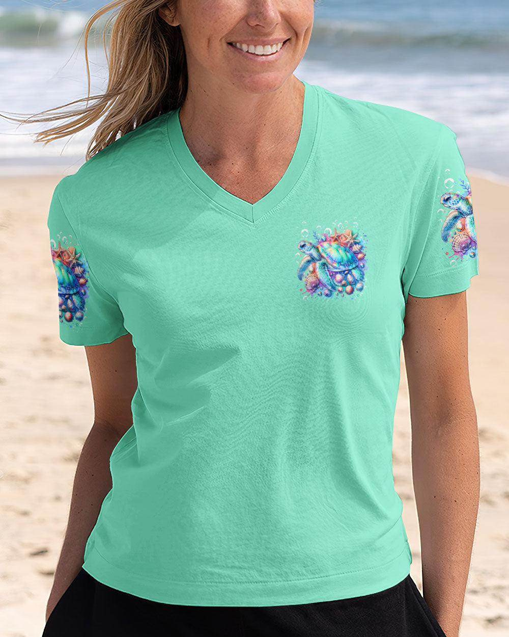BLISSCORNERS SALTWATER HEALS EVERYTHING TURTLE ALL OVER PRINT
