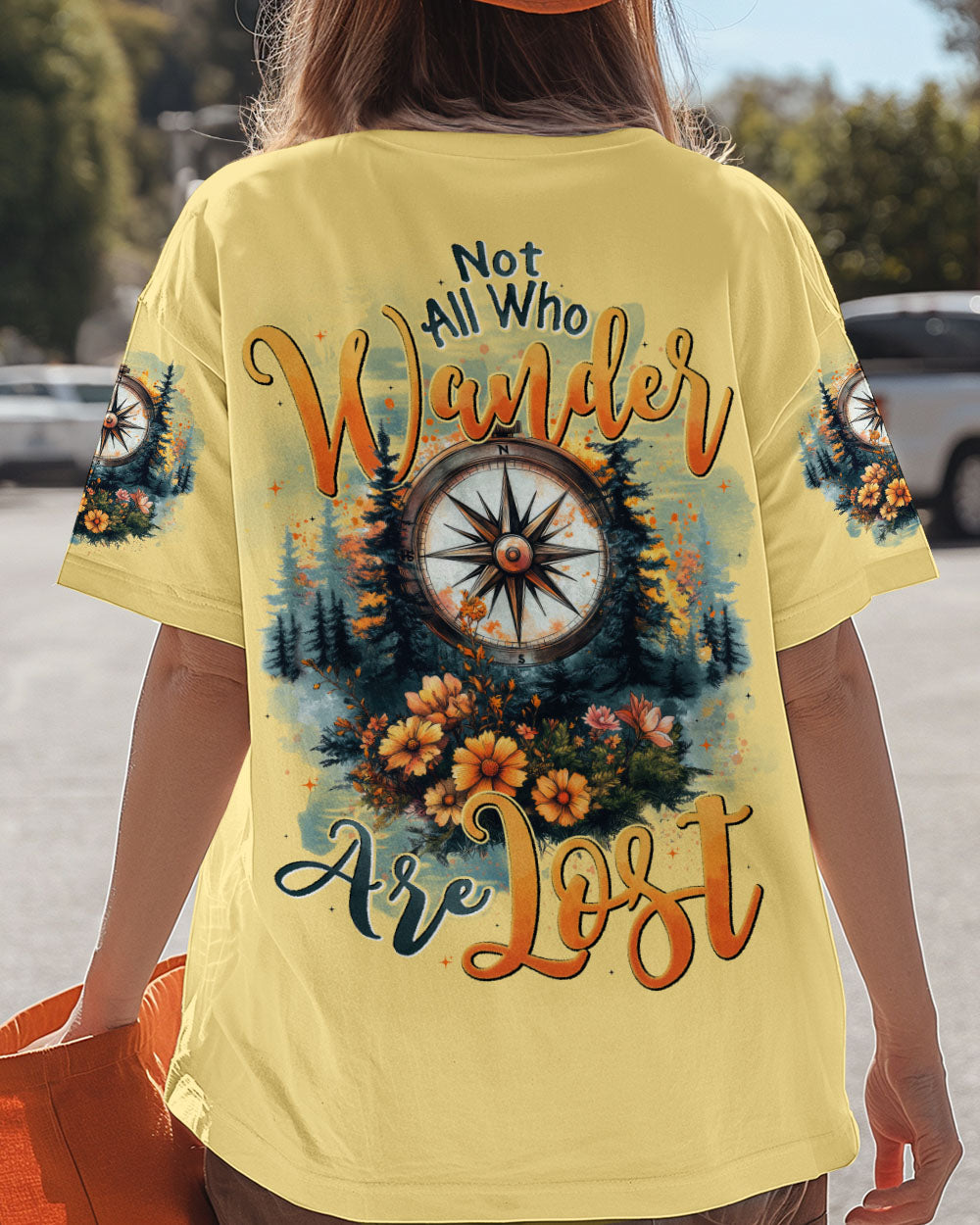 BLISSCORNERS NOT ALL WHO WANDER ARE LOST COMPASS ALL OVER PRINT
