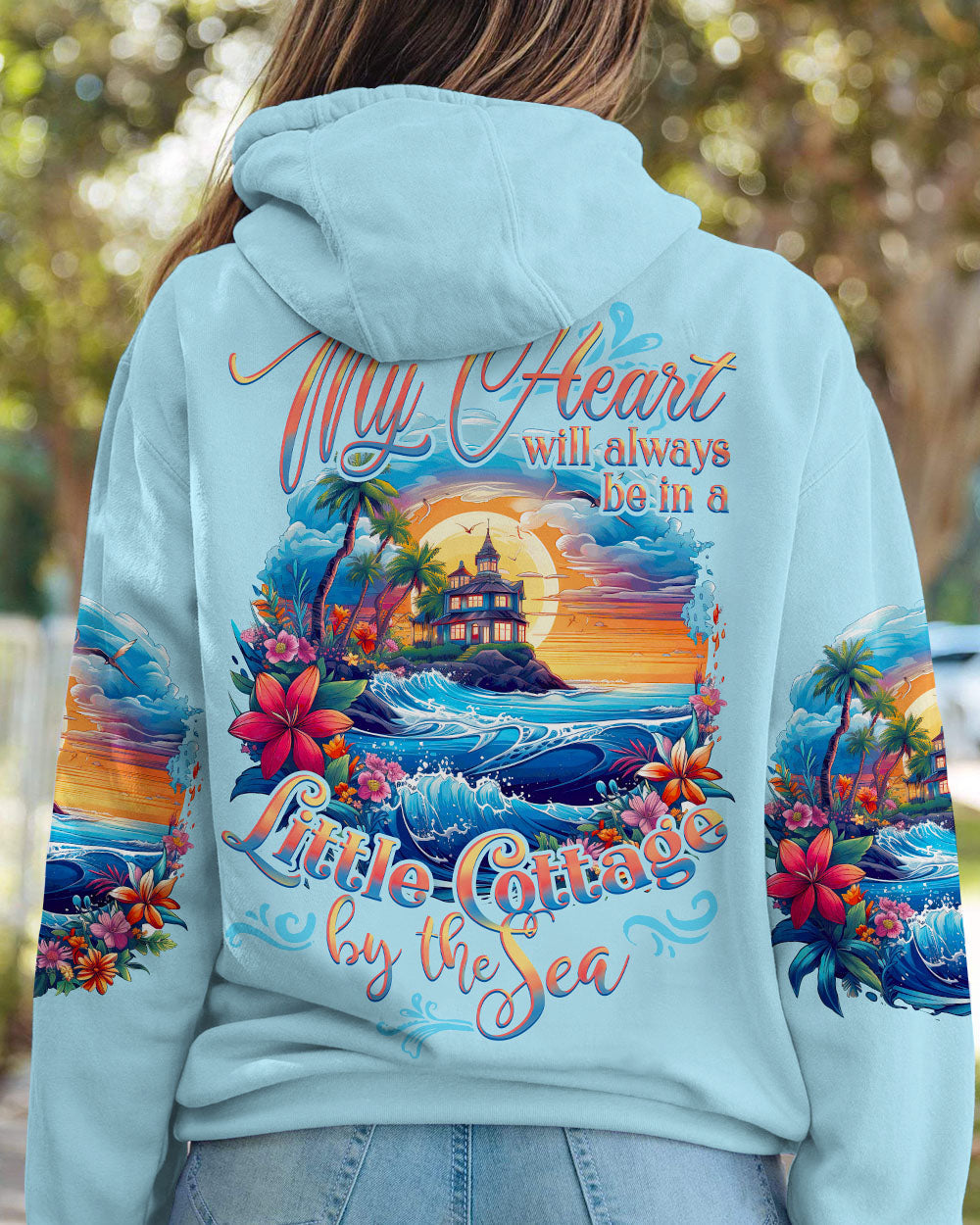 BLISSCORNERS LITTLE COTTAGE BY THE SEA ALL OVER PRINT