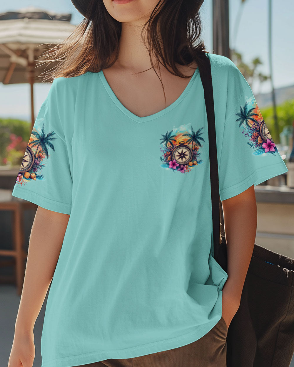 BLISSCORNERS SMELL THE SEA FEEL THE BREEZE COMPASS ALL OVER PRINT
