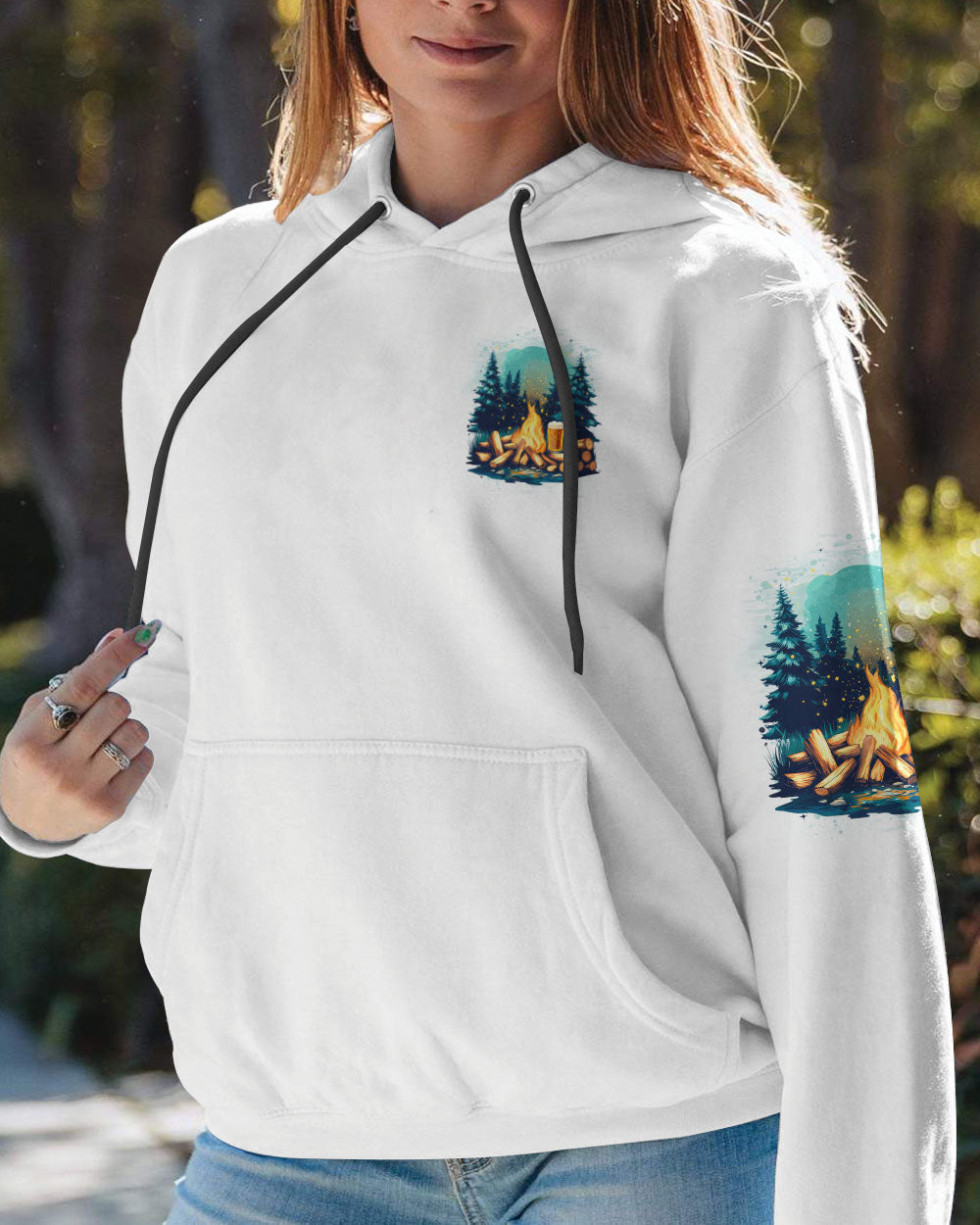 BLISSCORNERS THE FIRE IS THE MAIN COMFORT OF CAMP ALL OVER PRINT