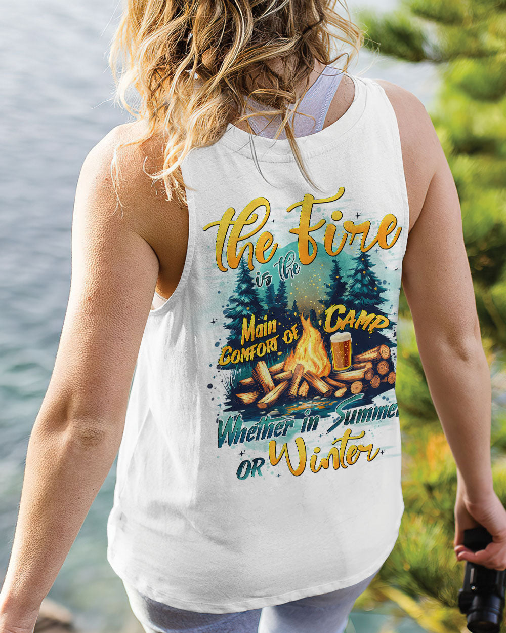 BLISSCORNERS THE FIRE IS THE MAIN COMFORT OF CAMP ALL OVER PRINT