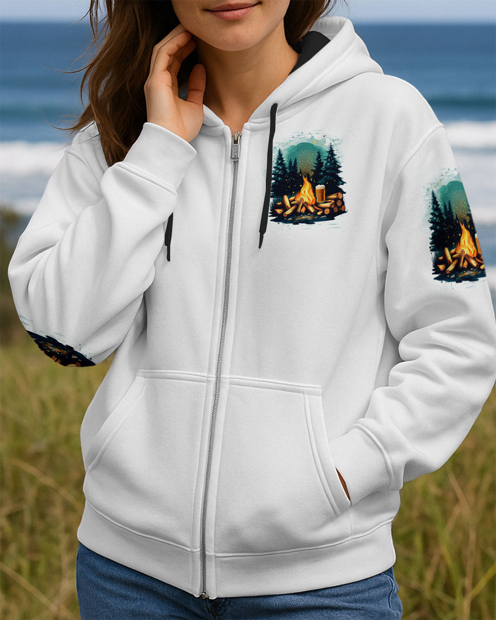 BLISSCORNERS THE FIRE IS THE MAIN COMFORT OF CAMP ALL OVER PRINT