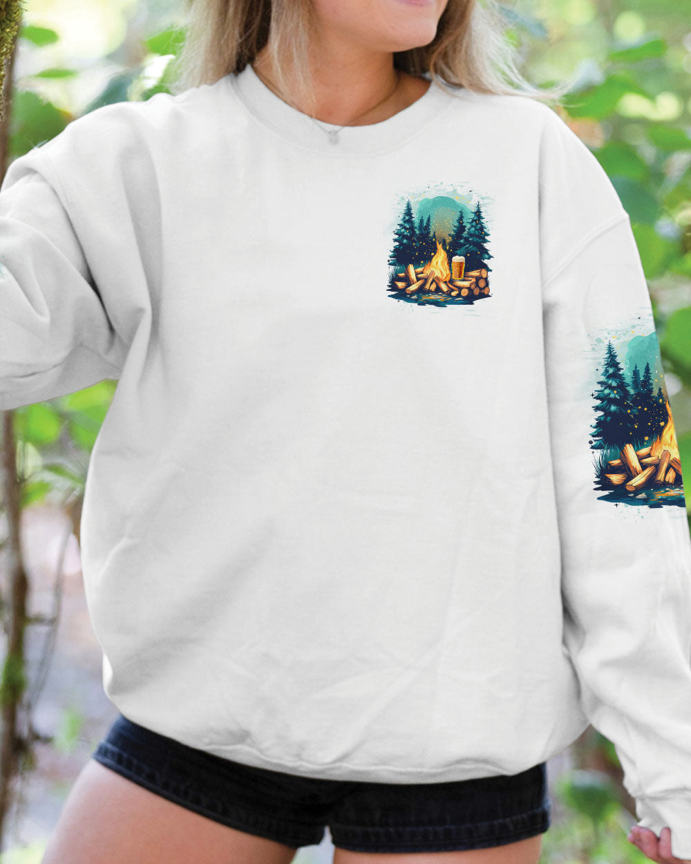 BLISSCORNERS THE FIRE IS THE MAIN COMFORT OF CAMP ALL OVER PRINT