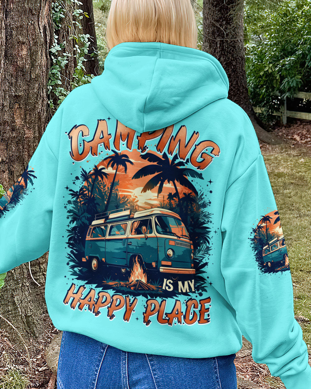 BLISSCORNERS CAMPING IS MY HAPPY PLACE ALL OVER PRINT