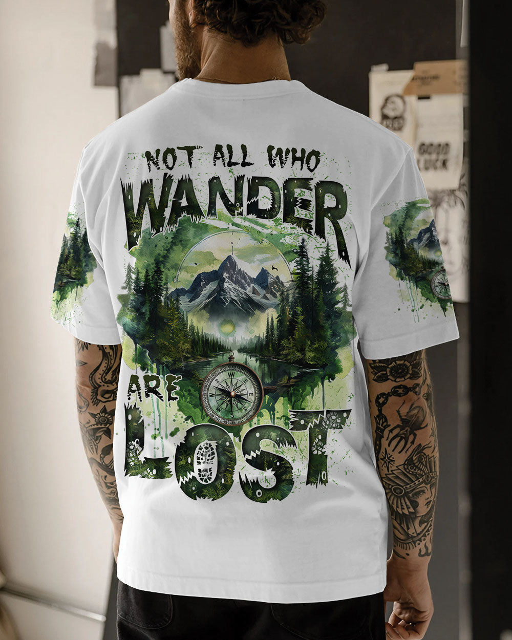 BLISSCORNERS NOT ALL WHO WANDER ARE LOST ALL OVER PRINT