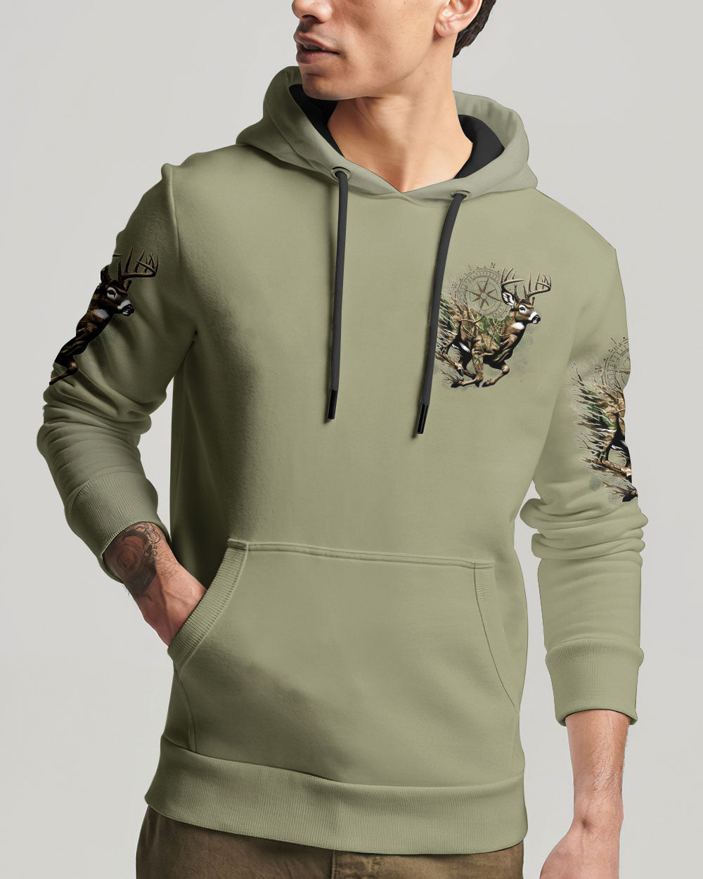 BLISSCORNERS NOT ALL WHO WANDER ARE LOST DEER HUNTING CAMO ALL OVER PRINT