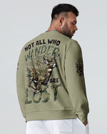 BLISSCORNERS NOT ALL WHO WANDER ARE LOST DEER HUNTING CAMO ALL OVER PRINT