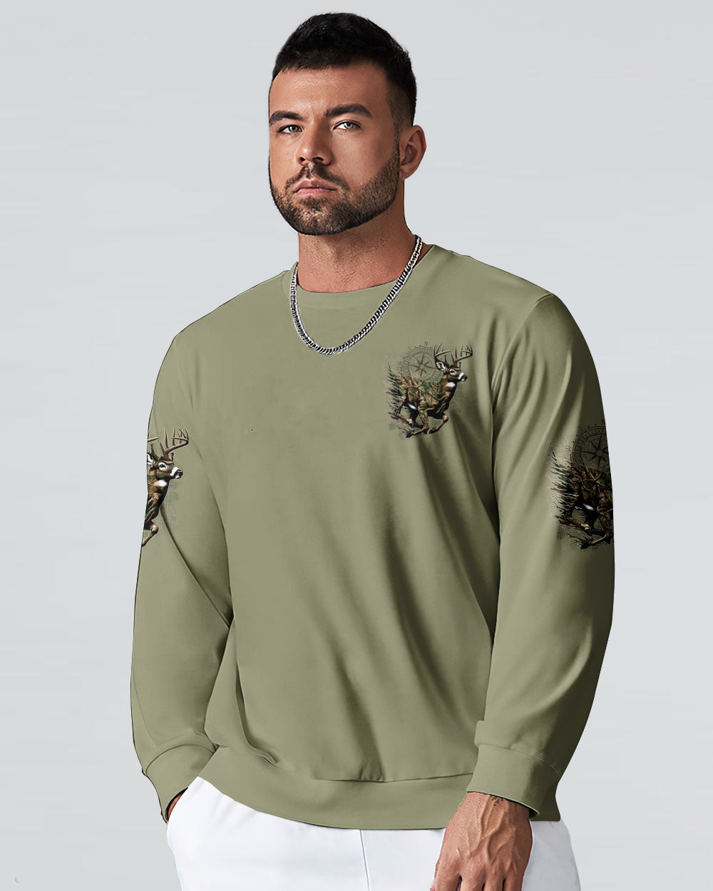 BLISSCORNERS NOT ALL WHO WANDER ARE LOST DEER HUNTING CAMO ALL OVER PRINT