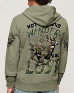 BLISSCORNERS NOT ALL WHO WANDER ARE LOST DEER HUNTING CAMO ALL OVER PRINT