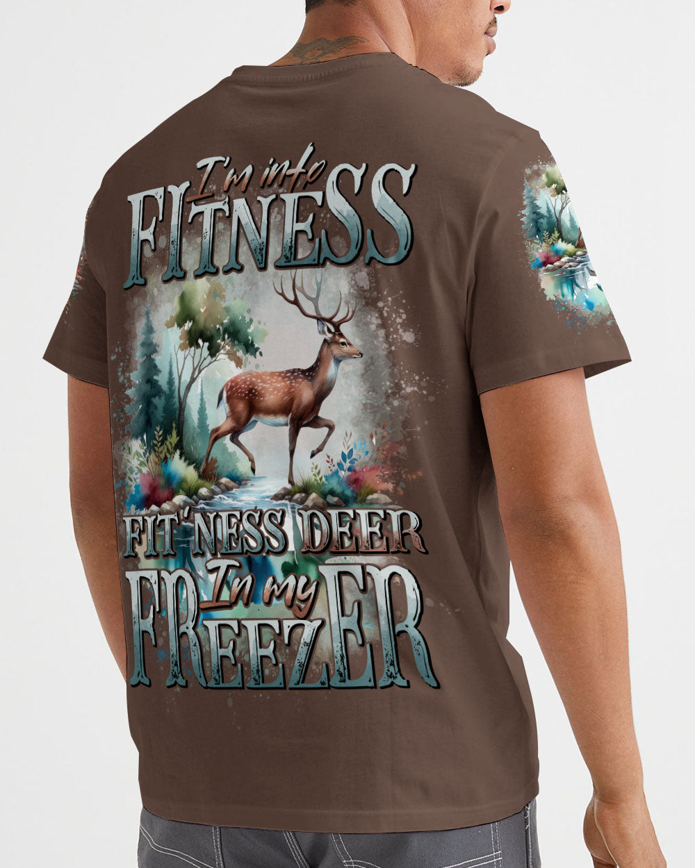 BLISSCORNERS I'M INTO FITNESS DEER ALL OVER PRINT