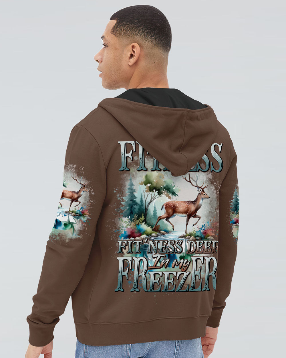 BLISSCORNERS I'M INTO FITNESS DEER ALL OVER PRINT