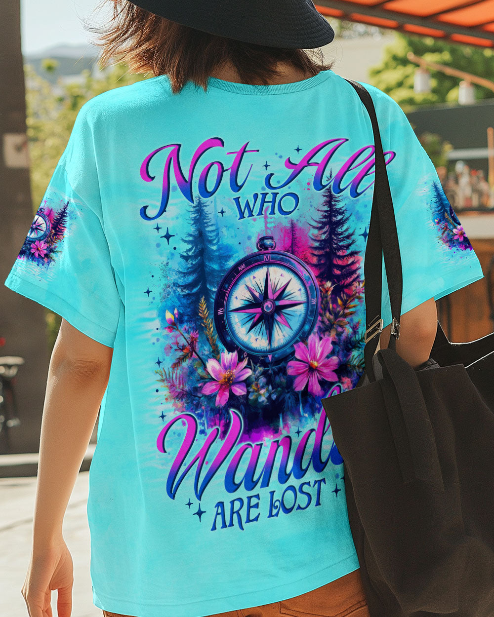 BLISSCORNERS NOT ALL WHO WANDER ARE LOST COMPASS ALL OVER PRINT