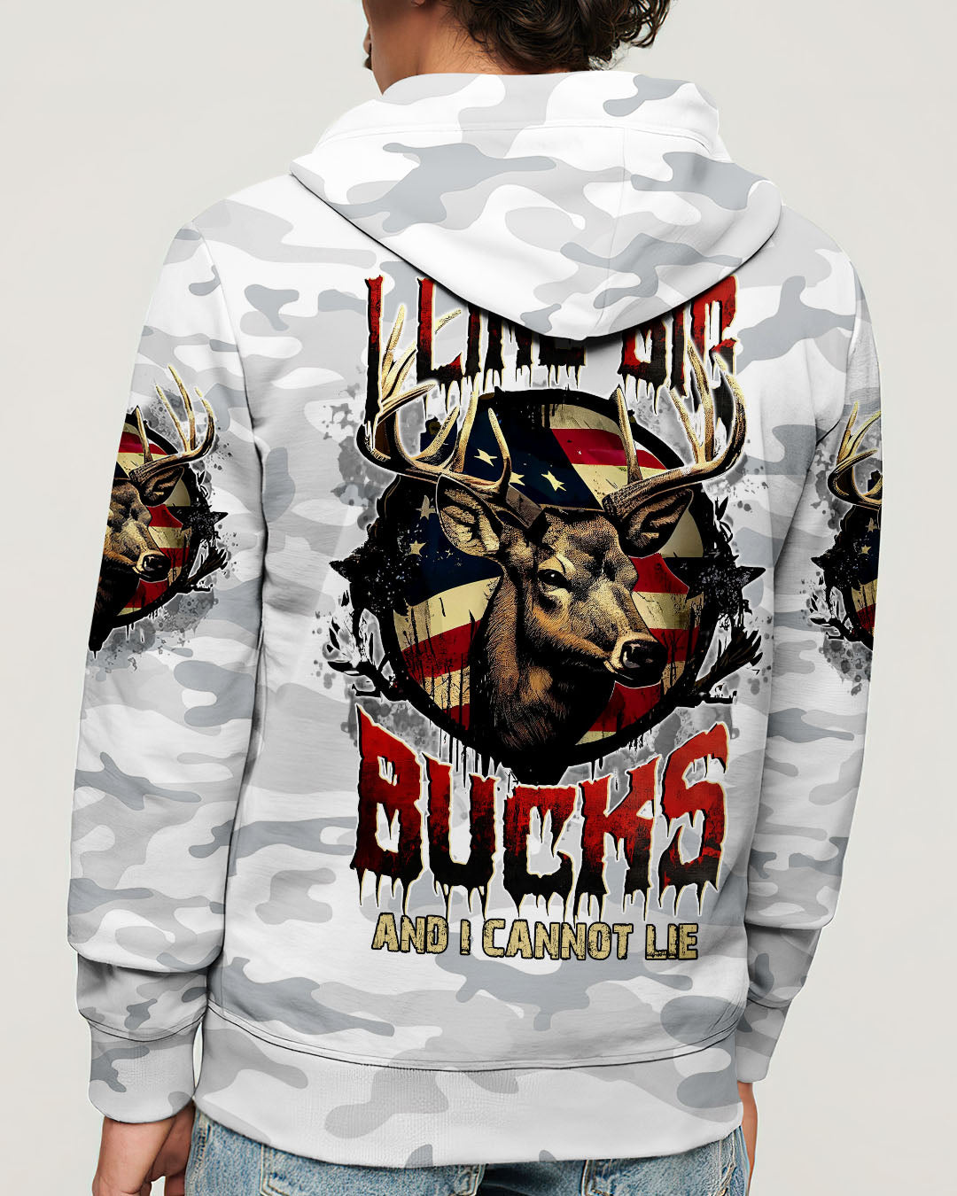 BLISSCORNERS I LIKE BIG BUCKS AND I CANNOT LIE HUNTING CAMO ALL OVER PRINT