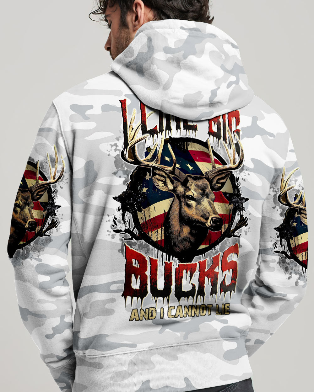BLISSCORNERS I LIKE BIG BUCKS AND I CANNOT LIE HUNTING CAMO ALL OVER PRINT