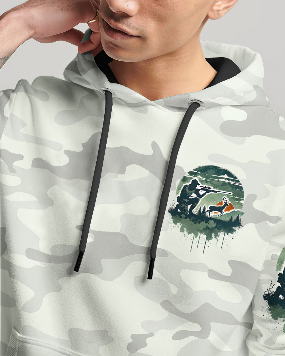 BLISSCORNERS BORN TO HUNT FORCED TO WORK ALL OVER PRINT