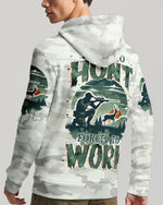 BLISSCORNERS BORN TO HUNT FORCED TO WORK ALL OVER PRINT