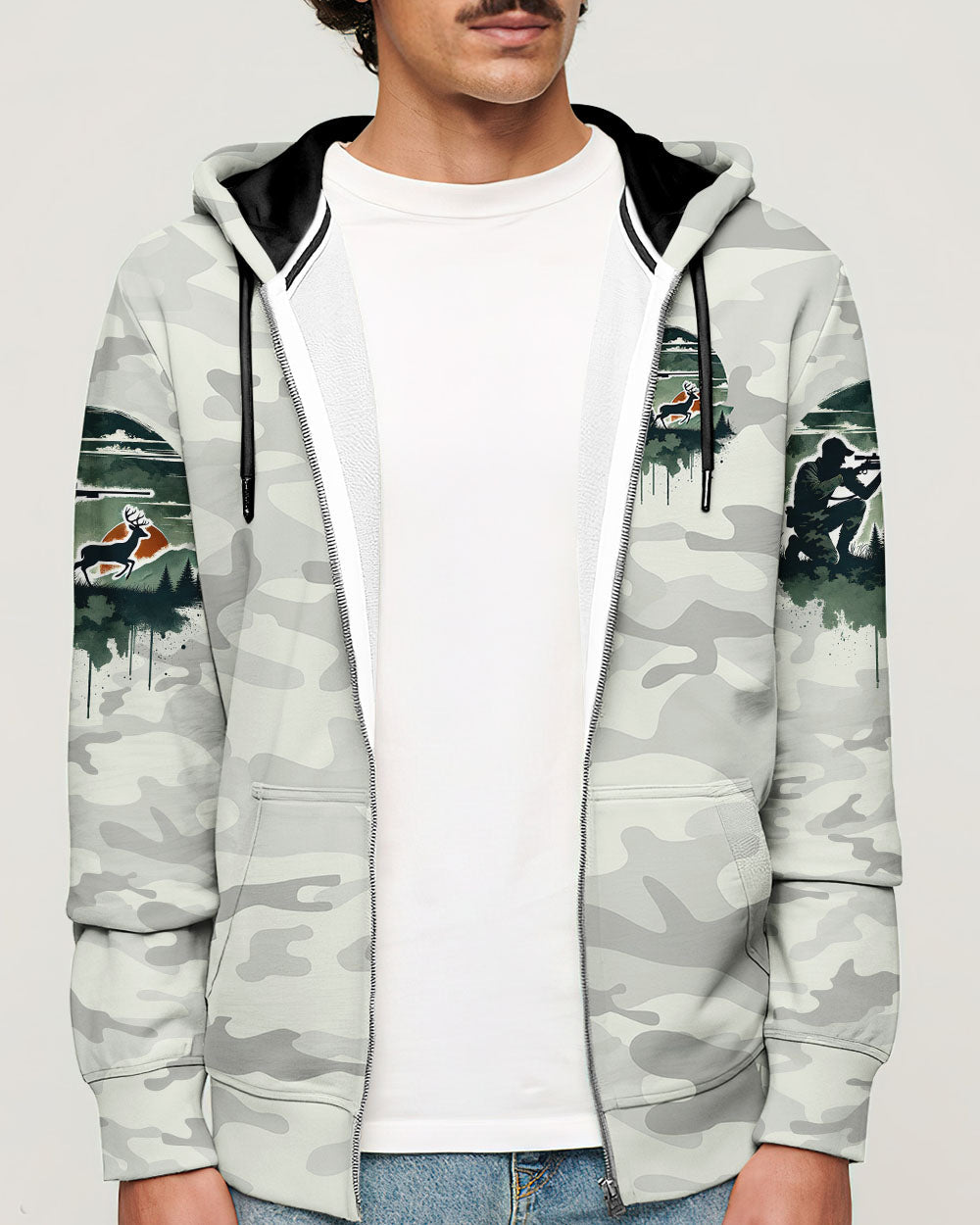 BLISSCORNERS BORN TO HUNT FORCED TO WORK ALL OVER PRINT