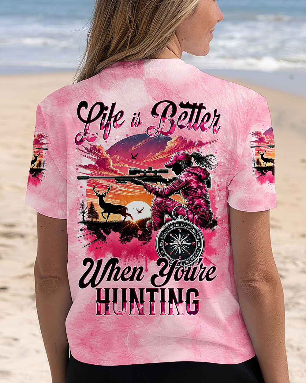 BLISSCORNERS (HOT DEAL) LIFE IS BETTER WHEN YOU'RE HUNTING ALL OVER PRINT