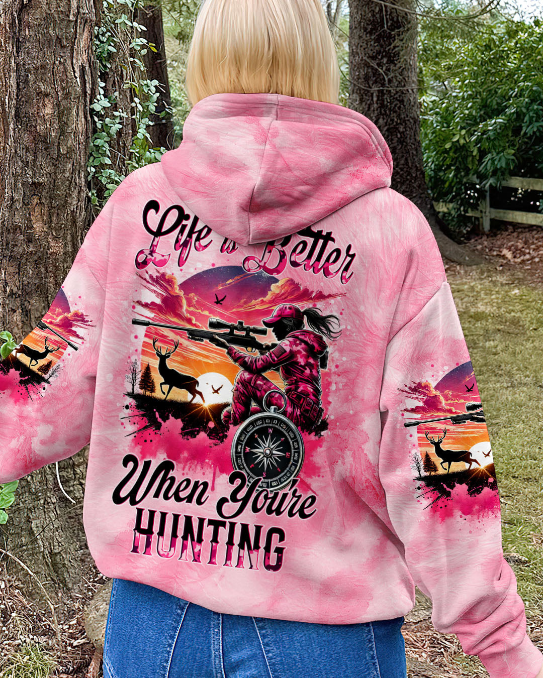 BLISSCORNERS (HOT DEAL) LIFE IS BETTER WHEN YOU'RE HUNTING ALL OVER PRINT