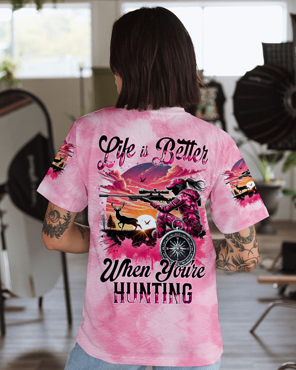 BLISSCORNERS (HOT DEAL) LIFE IS BETTER WHEN YOU'RE HUNTING ALL OVER PRINT