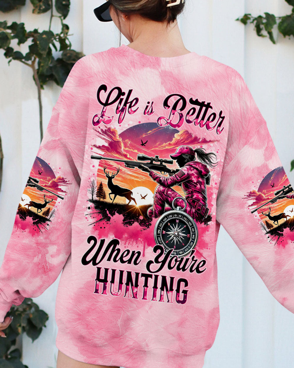 BLISSCORNERS (HOT DEAL) LIFE IS BETTER WHEN YOU'RE HUNTING ALL OVER PRINT