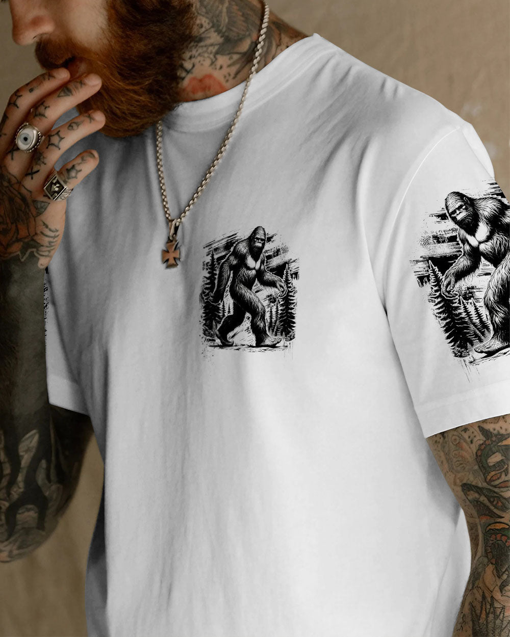 BLISSCORNERS NOT ALL WHO WANDER ARE LOST BIGFOOT ALL OVER PRINT